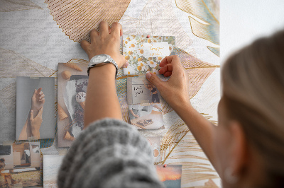 Quadro de cortiça Padrão de penas de pássaros