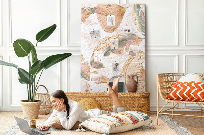 Quadro de cortiça Padrão de penas de pássaros