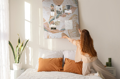 Quadro de cortiça Padrão de penas de pássaros