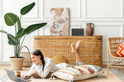 Quadro de cortiça Padrão de penas de pássaros