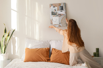 Quadro de cortiça Padrão de penas de pássaros