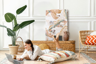 Quadro de cortiça Padrão de penas de pássaros