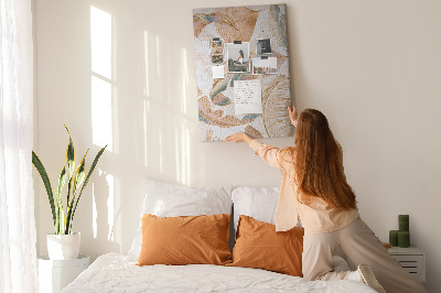 Quadro de cortiça Padrão de penas de pássaros