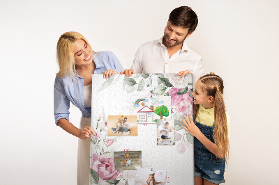 Painel de cortiça para parede Bordas florais