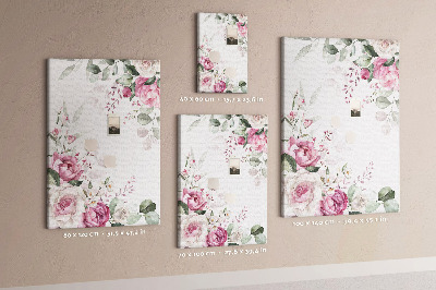 Painel de cortiça para parede Bordas florais