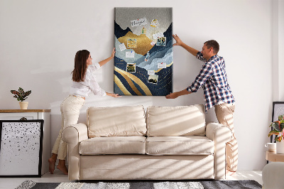 Quadro de cortiça Abstração de montanhas