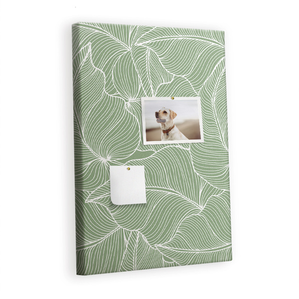 Lousa de cortiça Padrão de folhas grandes