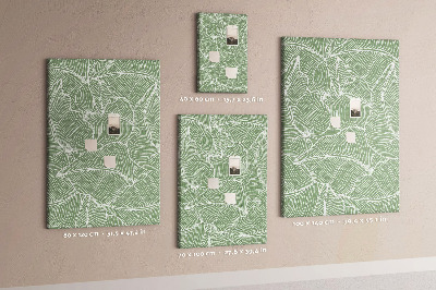 Lousa de cortiça Padrão de folhas grandes