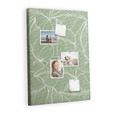 Lousa de cortiça Padrão de folhas grandes