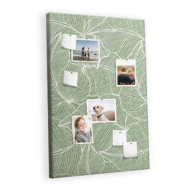 Lousa de cortiça Padrão de folhas grandes