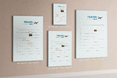 Lousa de cortiça Planejador de viagens