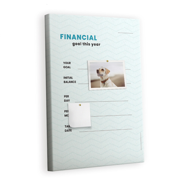 Quadro de cortiça Planejador de Metas