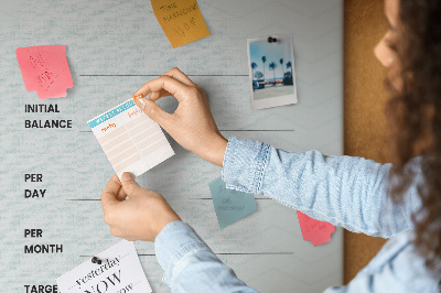 Quadro de cortiça Planejador de Metas