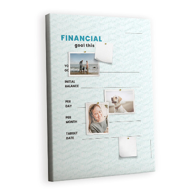 Quadro de cortiça Planejador de Metas