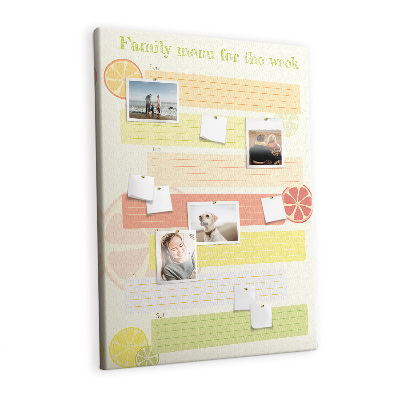 Lousa de cortiça Planejador de cardápio