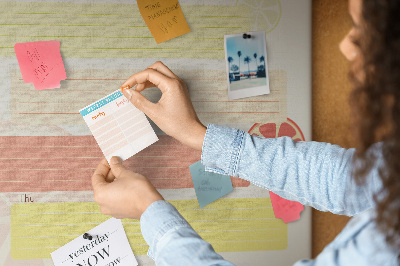 Lousa de cortiça Planejador de cardápio