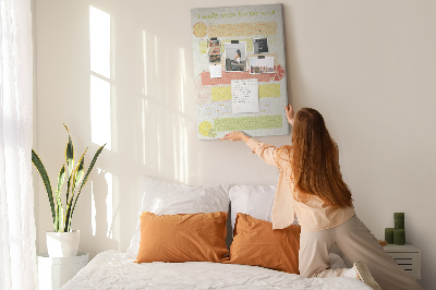 Lousa de cortiça Planejador de cardápio