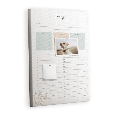 Painel de cortiça para parede Planejador de hoje