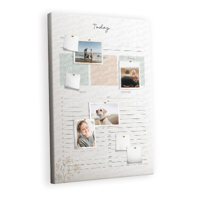Painel de cortiça para parede Planejador de hoje
