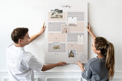 Quadro de cortiça Planejador semanal