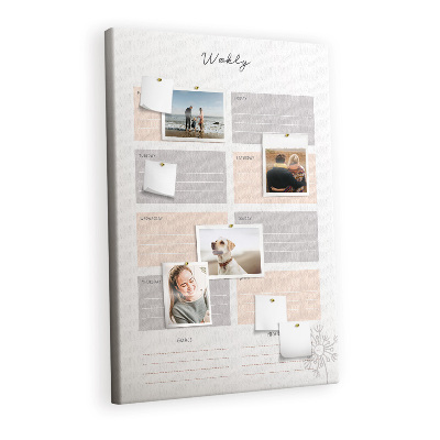 Quadro de cortiça Planejador semanal