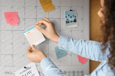 Lousa de cortiça Planejador mensal