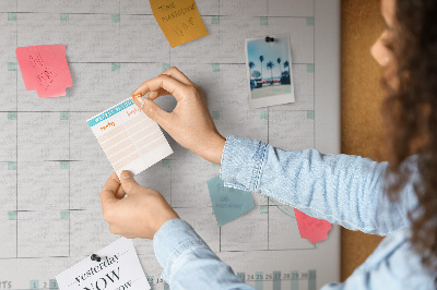 Lousa de cortiça Planejador mensal