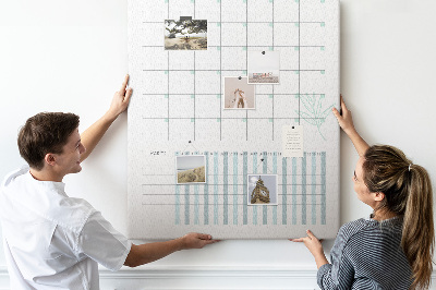 Lousa de cortiça Planejador mensal