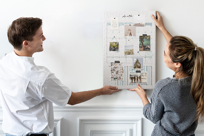 Lousa de cortiça Planejador mensal