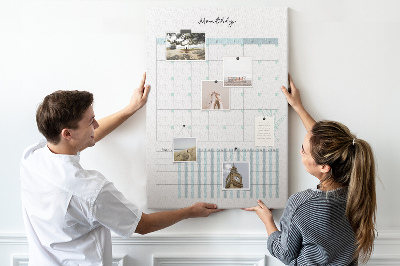 Lousa de cortiça Planejador mensal