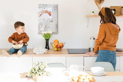 Quadro de cortiça Muro de concreto