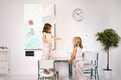 Painel de cortiça para parede abstração pastel