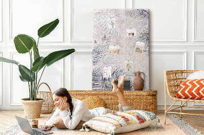 Lousa de cortiça Folhas de palmeira