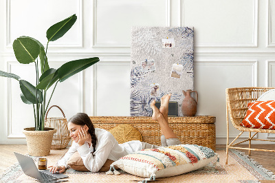 Lousa de cortiça Folhas de palmeira