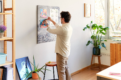 Lousa de cortiça Folhas de palmeira