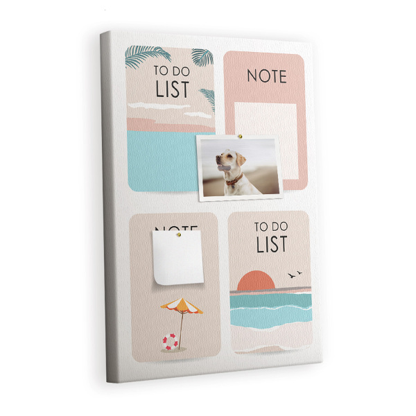 Painel de cortiça para parede Notas de verão