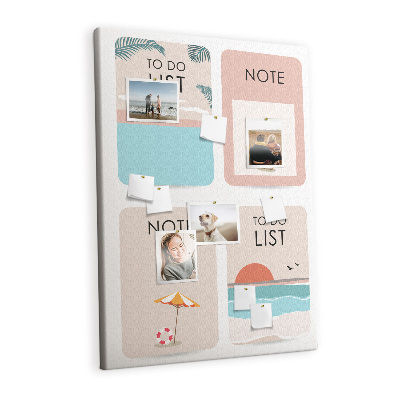 Painel de cortiça para parede Notas de verão