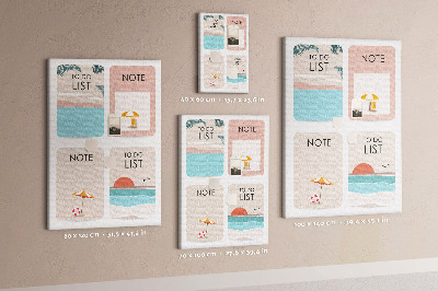 Painel de cortiça para parede Notas de verão