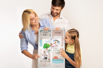 Painel de cortiça para parede Notas de verão