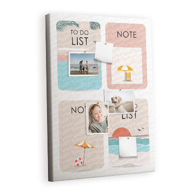 Painel de cortiça para parede Notas de verão