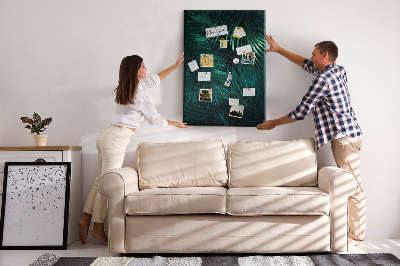 Lousa de cortiça Folhas tropicais