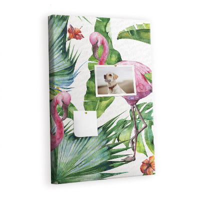 Painel de cortiça para parede Natureza do pássaro flamingo