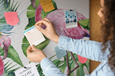 Painel de cortiça para parede Natureza do pássaro flamingo