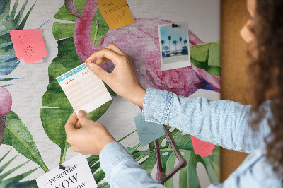 Painel de cortiça para parede Natureza do pássaro flamingo