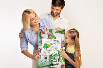 Painel de cortiça para parede Natureza do pássaro flamingo