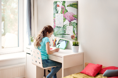 Painel de cortiça para parede Natureza do pássaro flamingo