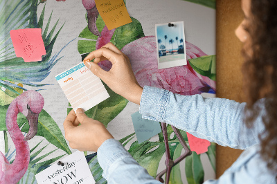 Painel de cortiça para parede Natureza do pássaro flamingo