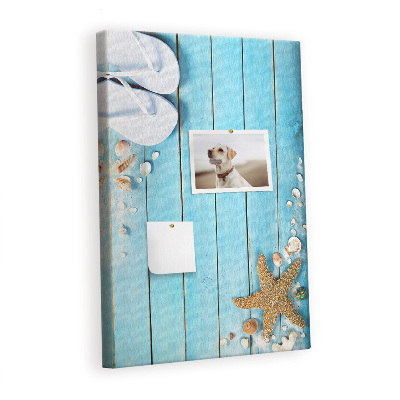 Quadro de cortiça Conchas em madeira