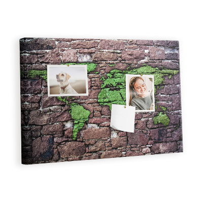 Painel em cortiça Mapa na parede