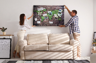 Painel em cortiça Mapa na parede